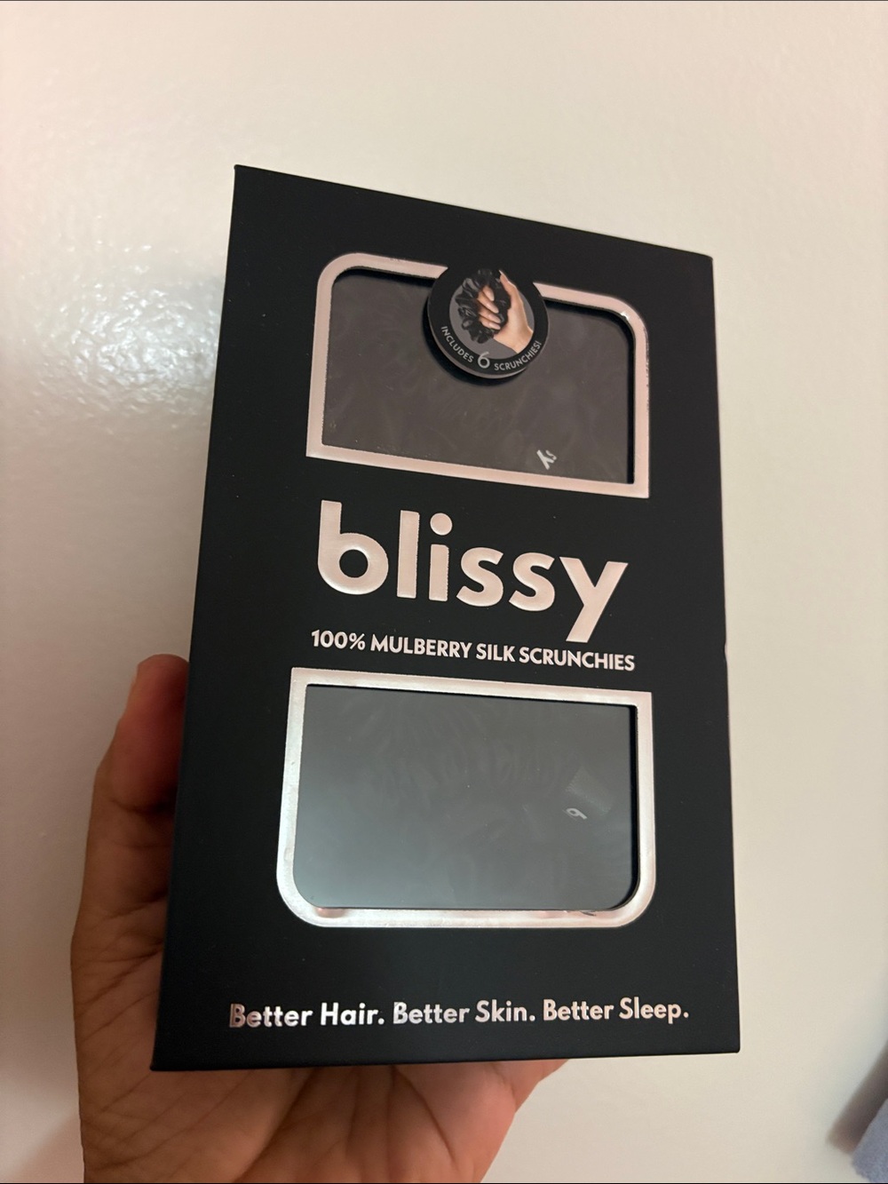 Blissy silk scrunchies
